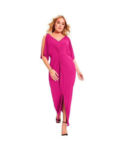 Plus Size June + Vie Twist-Front Dress