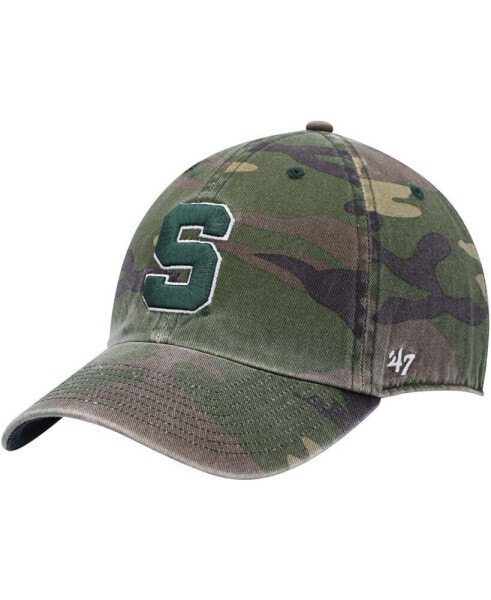 Men's Camo Michigan State Spartans Clean Up Core Adjustable Hat