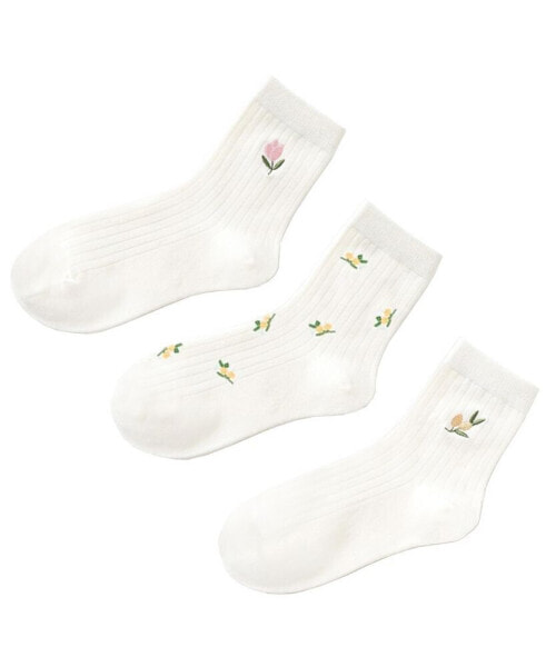 Floral Print Three Pack socks