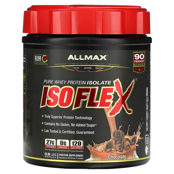 Isoflex, Pure Whey Protein Isolate, Chocolate, 0.9 lbs (425 g)