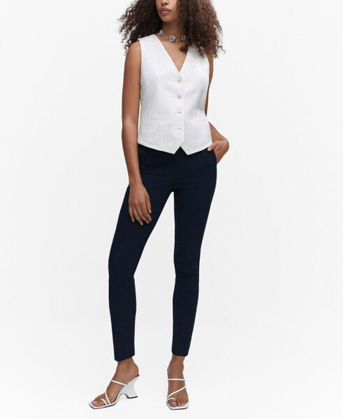 Women's Crop Skinny Trousers