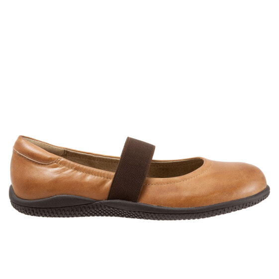 Softwalk High Point Womens Brown Extra Narrow Mary Jane Flats Shoes