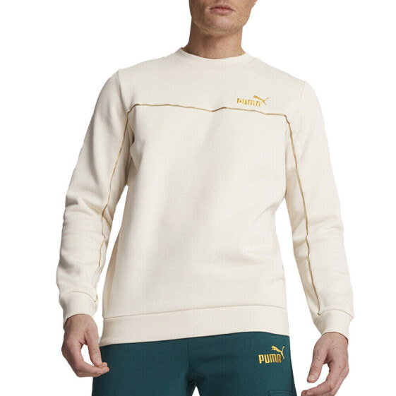 Puma Essential Minimal Gold Crew Neck Sweatshirt Mens White 68001487