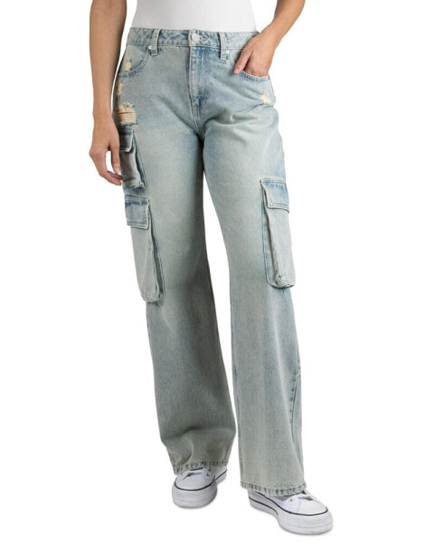 Juniors' Cotton High-Rise Curvy Skater Jeans