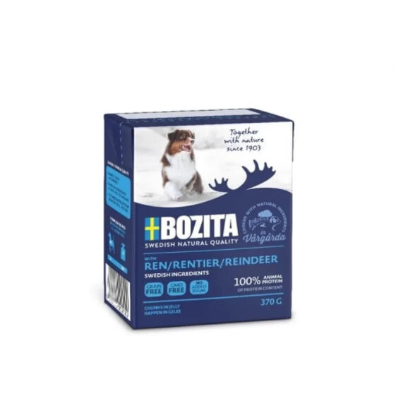 BOZITA Meat Pieces With Reindeer In Jelly 370g Wet Dog Food