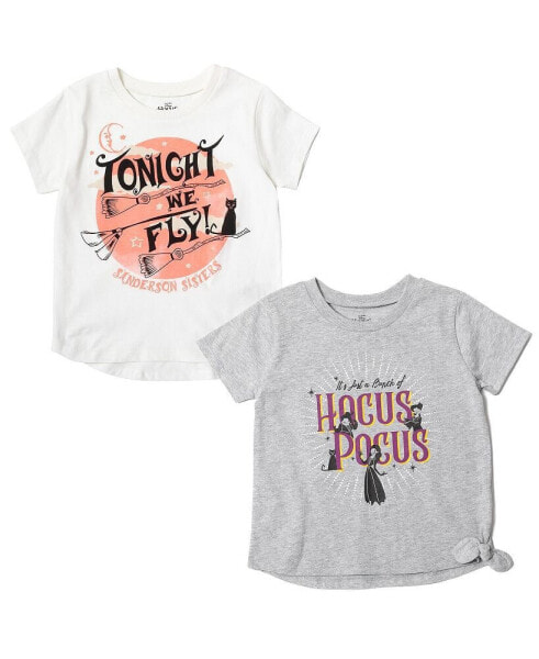 Hocus Pocus Girls 2 Pack Graphic T-Shirts Toddler|Child