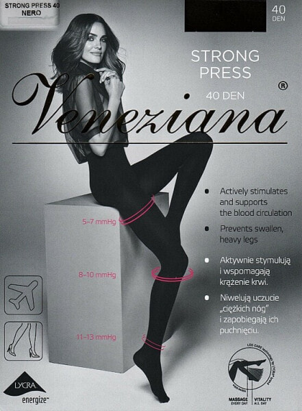 Strumpfhose für Damen Strong press 40 Den nero - Veneziana 4