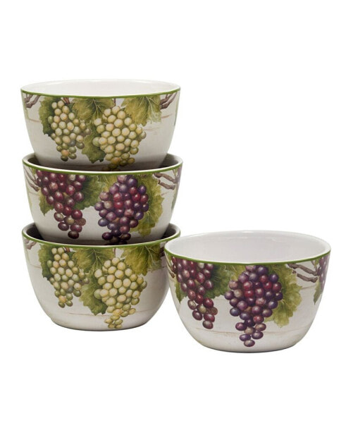 Meadow Brook Vineyard Set of 4 Ice Cream Bowl