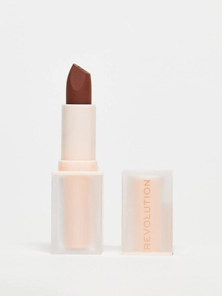 Revolution Lip Allure Soft Satin Lipstick Stiletto Brown