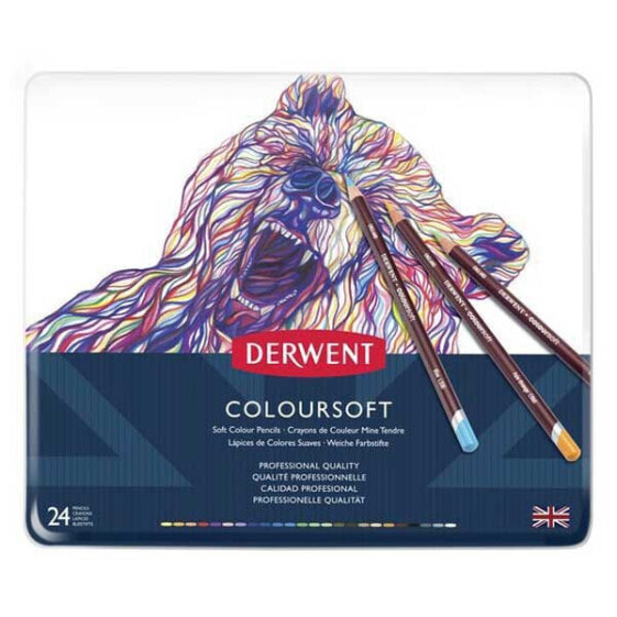 DERWENT Metallic Box Coloursoft Pencil 24 Units