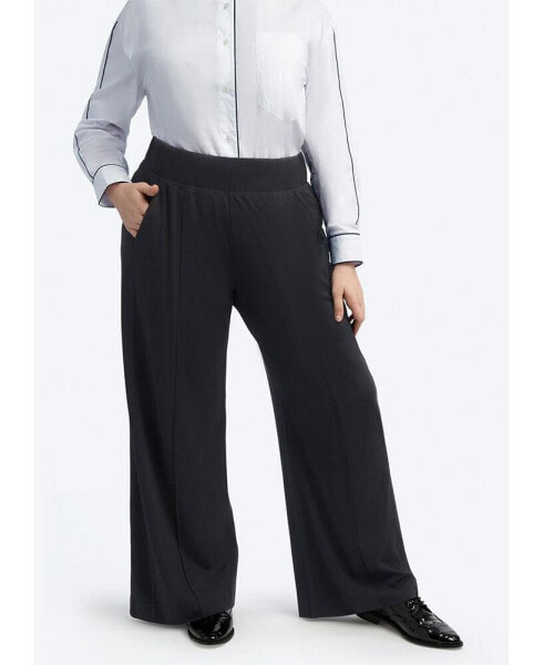 Plus Size Wide Leg Pant with Pintuck