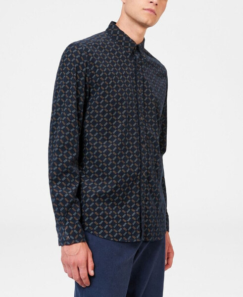 Men's Geo Printed Corduroy Shirt