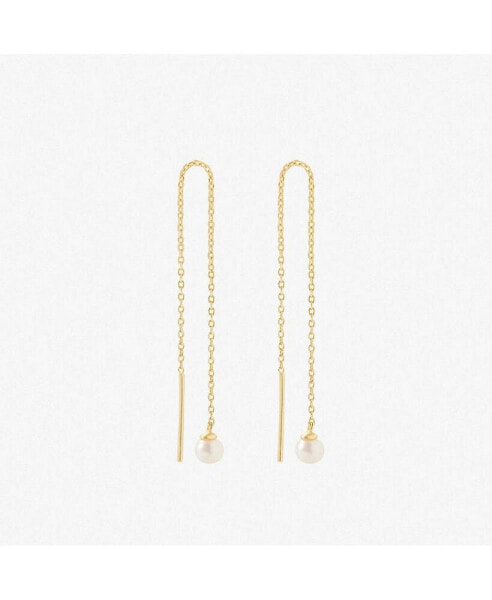 Pearl Threader Earrings - Abrielle