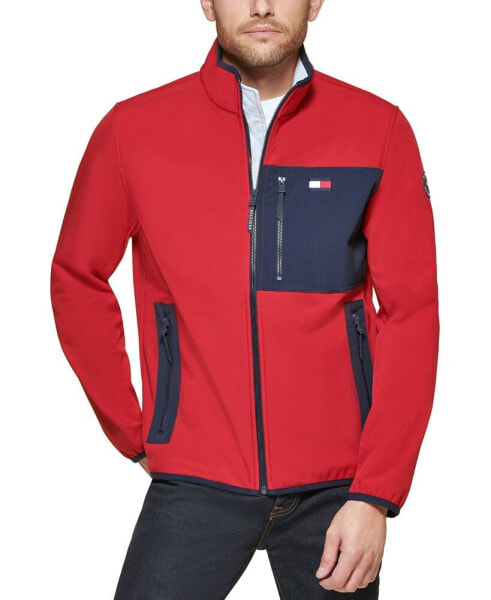 Men's Regular-Fit Colorblocked Soft Shell Jacket