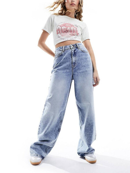 Miss Selfridge baggy jean in acid wash