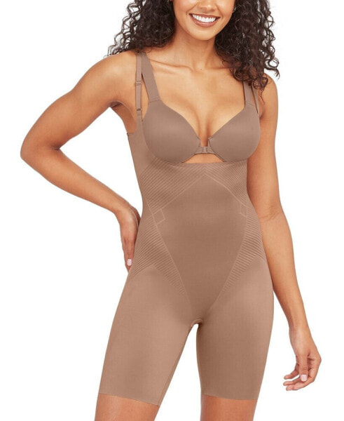 Корректирующее белье для женщин Spanx Womens Thinstincts 2.0 Open-Bust Mid-Thigh Bodysuit