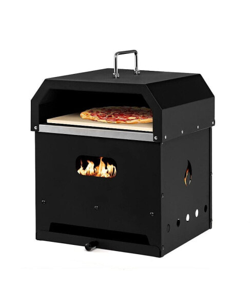 4-in-1 Outdoor Portable Pizza Oven with 12 Inch Pizza Stone