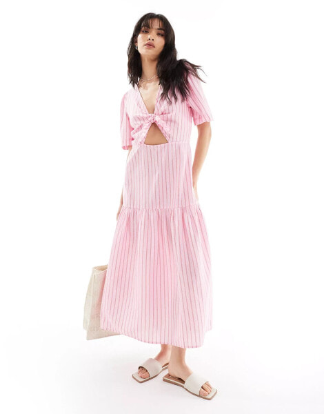 Lindex Carolina beach maxi dress in pink