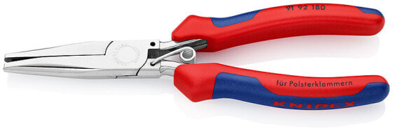 KNIPEX 91 92 180 Polsterklammerzange spiegelpol., 185 mm - - Mindestbestellmenge: 1 Stück Knipex-Werk Polsterklammerzange spiegelpol.