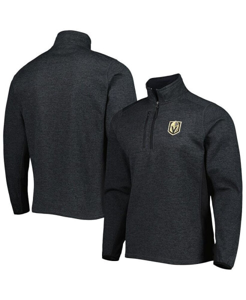 Men's Heathered Black Vegas Golden Knights Course Quarter-Zip Jacket