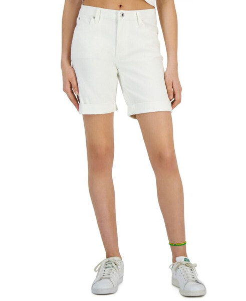 Women's Rolled-Cuff High Rise Bermuda Shorts