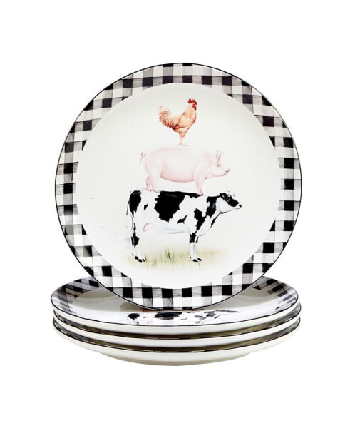 On The Farm Dinner Plate, Set of 4