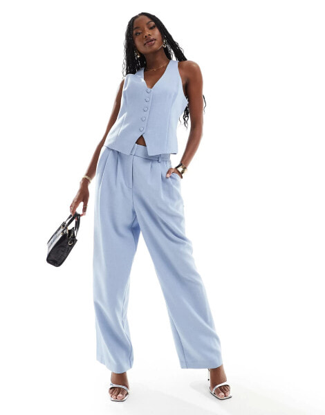 River Island wide leg trouser in blue