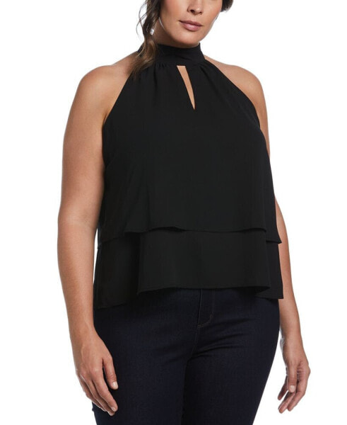 Plus Size Tiered Halter Top