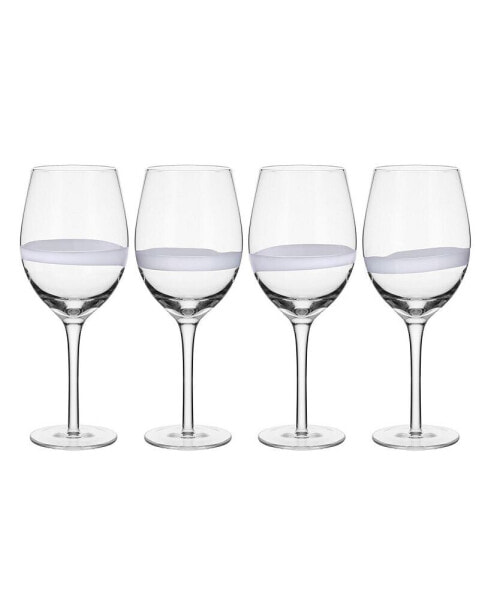 Organic Band 20-oz Red Wine Glasses 4-Piece Set