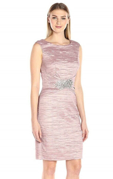 Eliza J 153074 Women's Sleeveless Sheath Dress Mauve Sz. 6