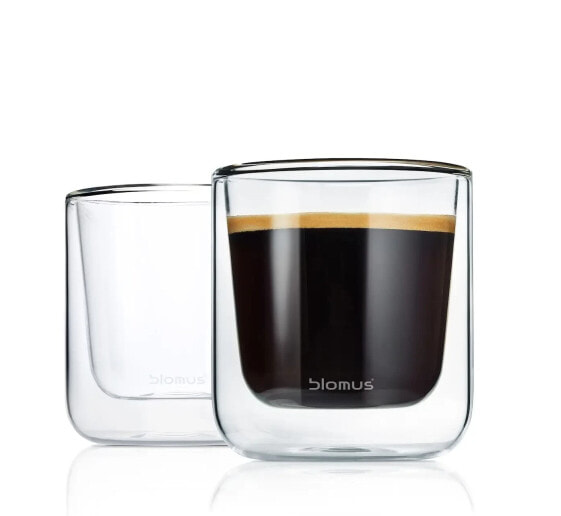 Doppelwandiges Glas Nero 2er Set