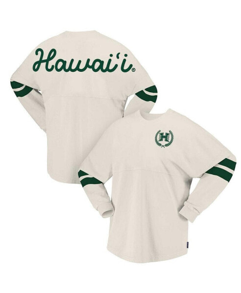 Women's Cream Hawaii Rainbow Warriors Oversized T-Shirt