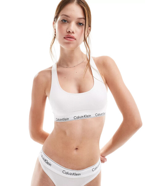 Calvin Klein Modern Cotton bralette in white