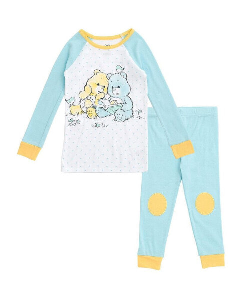 Baby Girls Baby Bedtime Bear Funshine Bear Pajama Shirt and Pants Sleep Set Newborn