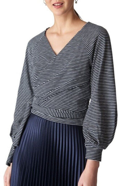 Топ Whistles Striped Wrap Black Multi