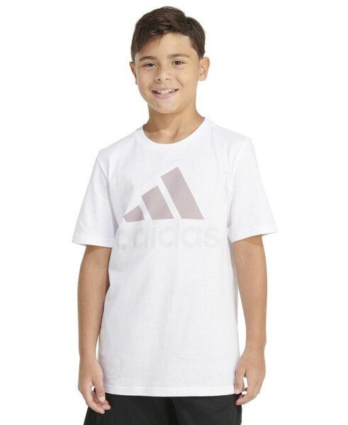 Big Boys Short Sleeve Two-Color Logo T-Shirt