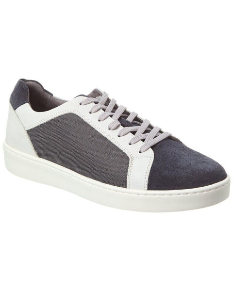 Donald Pliner Suede-Trim Sneaker Men's Blue 10.5