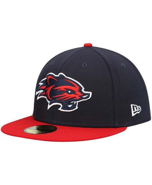 Men's Navy New Hampshire Fisher Cats Authentic Collection Road 59FIFTY Fitted Hat