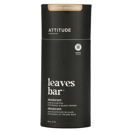 Leaves Bar Deodorant, Patchouli & Black Pepper, 3 oz (85 g)