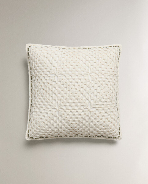 Crochet cushion cover