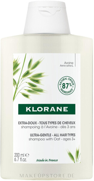 Extra sanftes Shampoo für den täglichen Gebrauch mit Hafermilch - Klorane Gentle Shampoo with Oat Milk 200 ml