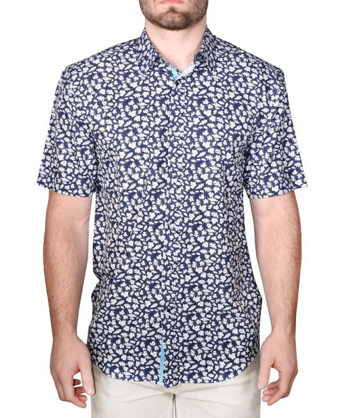 Men's Printed Short-Sleeve Woven Shirt