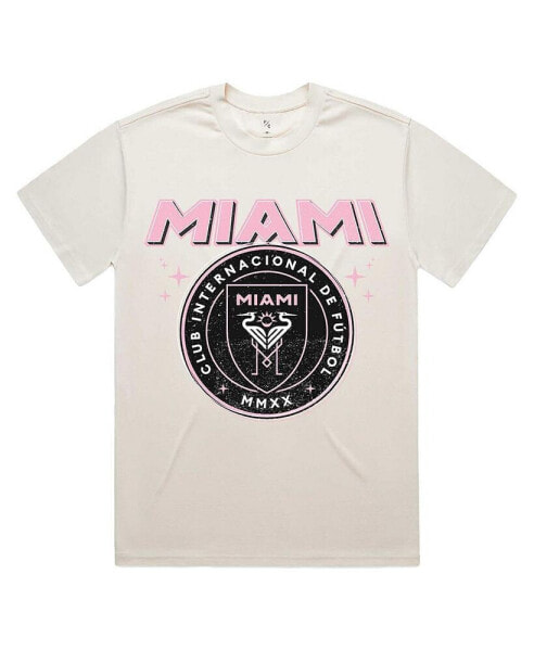 Men's and Women's Cream Inter Miami CF vintage-like T-Shirt