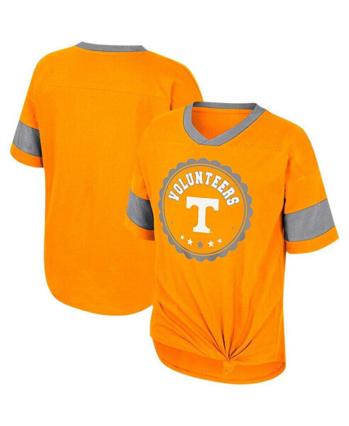 Big Girls Tennessee Orange Tennessee Volunteers Tomika Tie-Front V-Neck T-shirt