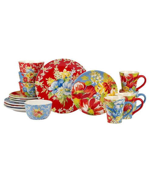 Blossom 16Pc Dinnerware Set, Service for 4