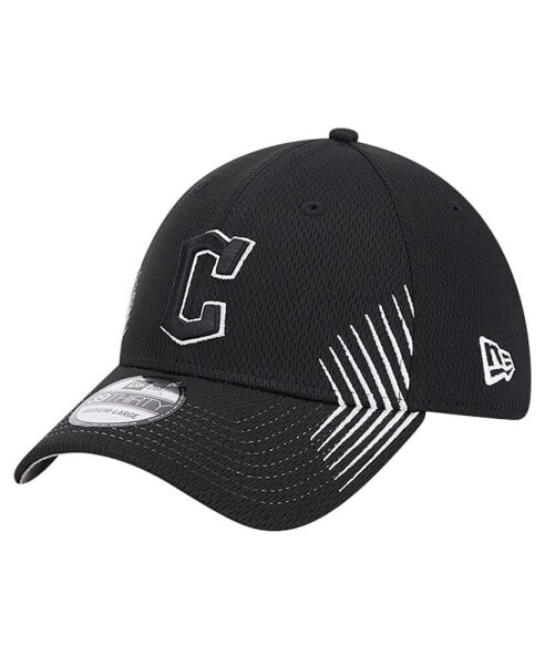 Men's Black Cleveland Guardians Active Dash Mark 39THIRTY Flex Hat