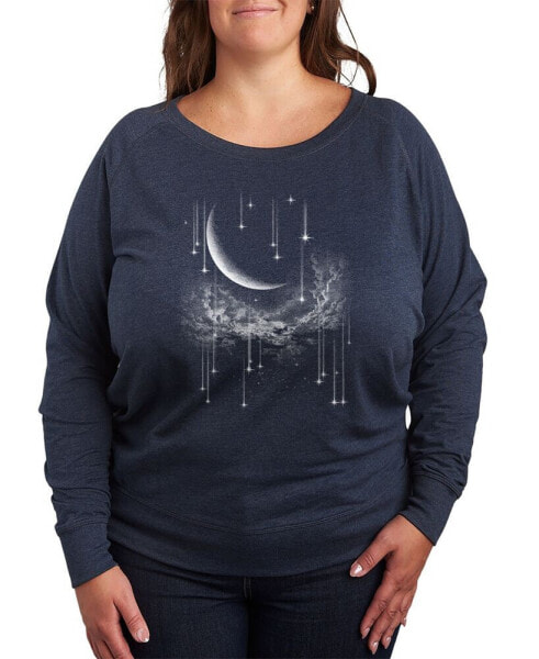 Falling Stars Plus Size Graphic Pullover