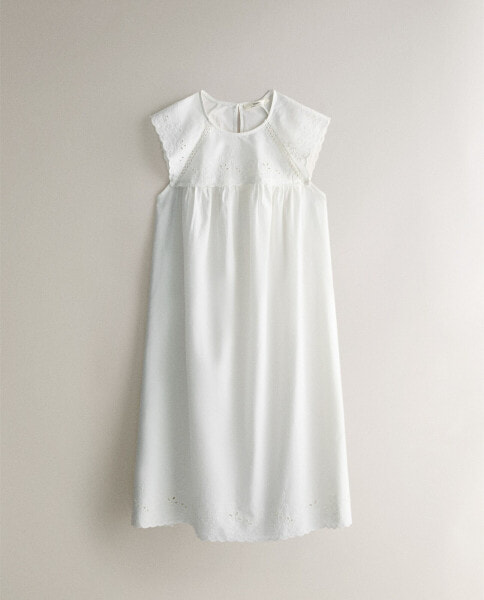 Embroidered cotton nightdress