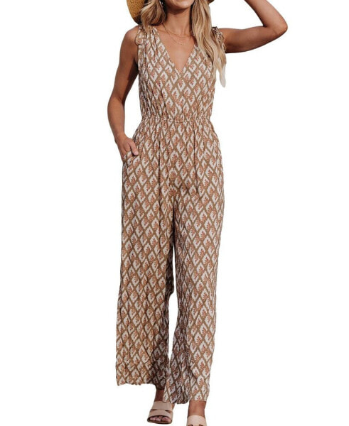 Women's Diamond Ditsy Wide Leg Jumpsuit