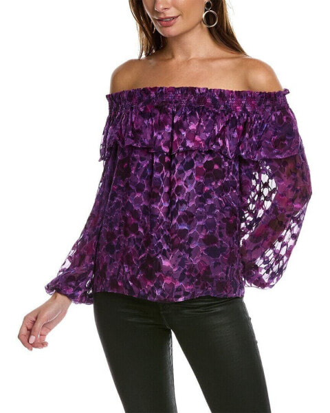 Ramy Brook Xavier Blouse Women's Purple Xs